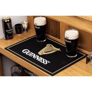 Large Guinness Beer Spill Mat for Countertops | Irish Rubber Bar Mat for Drips